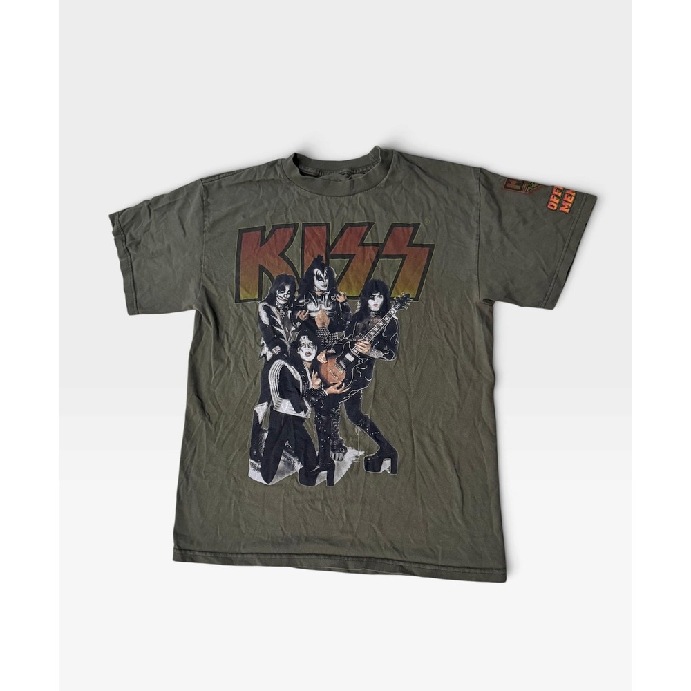 KISS Army Loud & Proud Since 1975 Official Member T Shirt Olive Green Rock Band